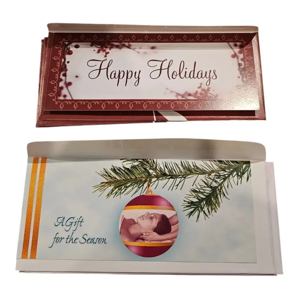 Holiday Season Professional Massage Therapist Gift Certificates Bundle of 15
